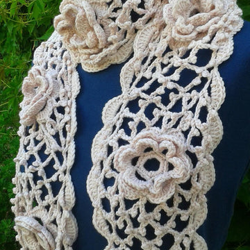 Pretty in Pink Rose Scarf