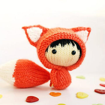 Orange Fox Doll with removable tail
