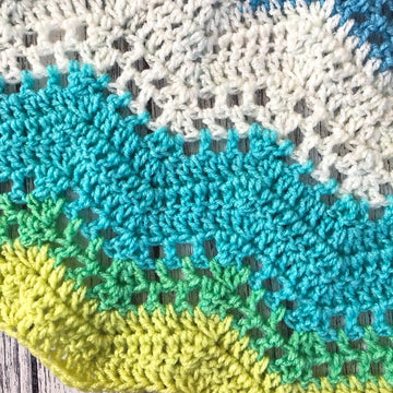 Open and Shut Ripple Baby Blanket