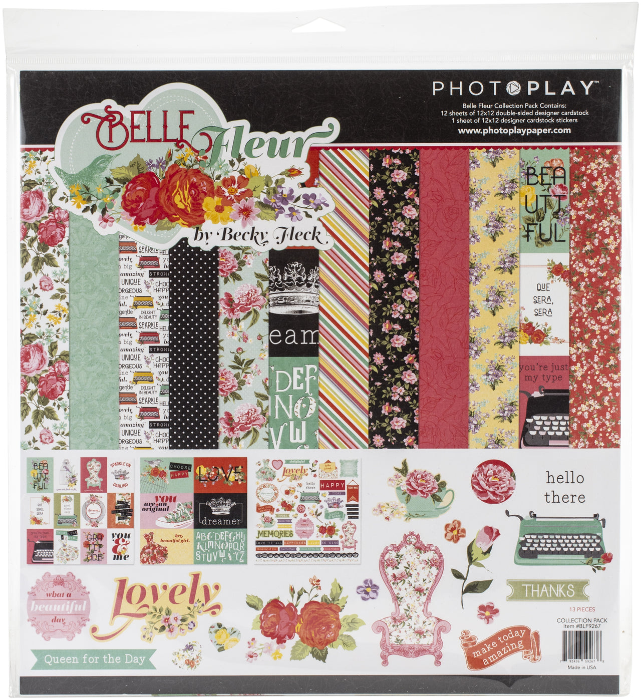 Photoplay Paper PhotoPlay Collection Pack 12"X12" - Belle Fleur