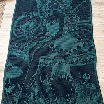 Fungal Fae | Fantasy Fairy Mushroom Overlay Mosaic Crochet Blanket PDF Pattern