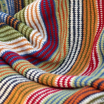 Easy Striped Afghan