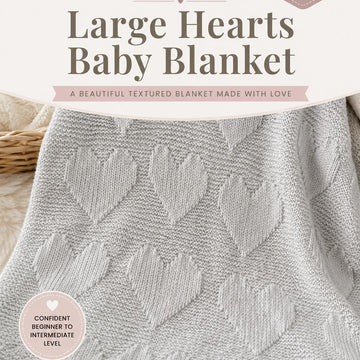 Large Hearts baby blanket