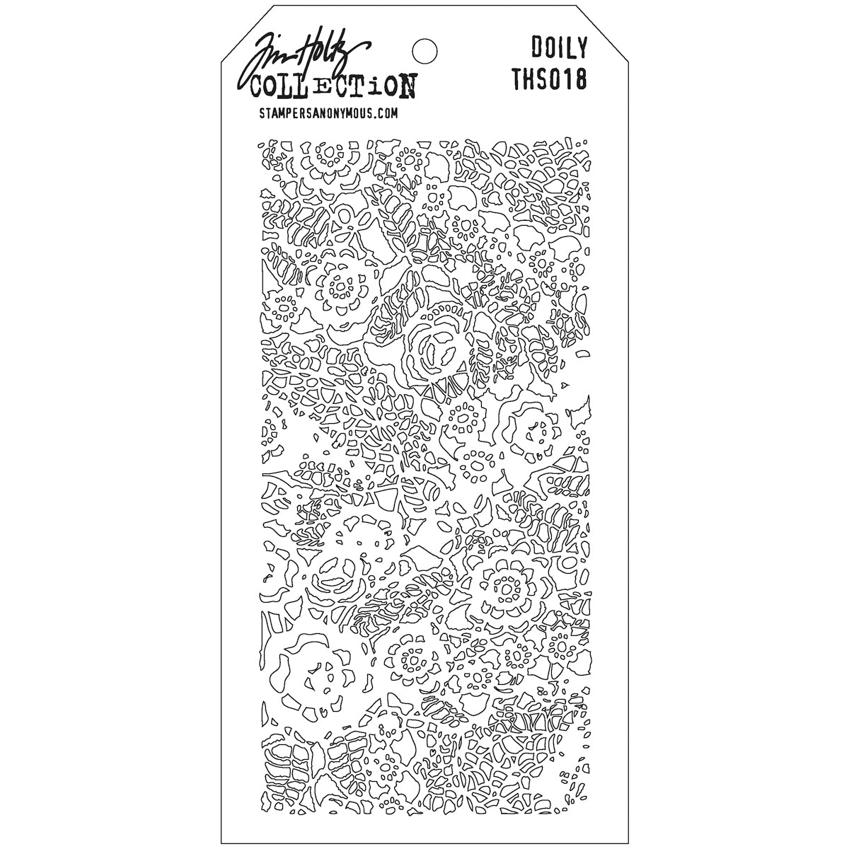 Stampers Anonymous Tim Holtz Layered Stencil 4.125"X8.5" - Doily