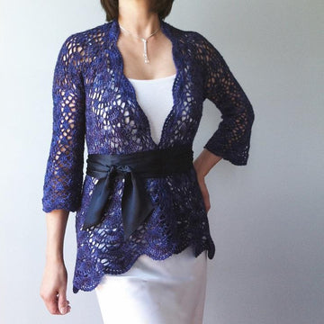 Ava - lacy shells cardigan