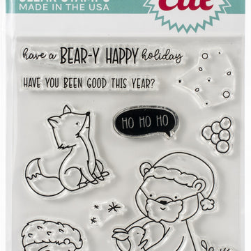 Avery Elle Clear Stamp Set 4"X6" - Santa Bear