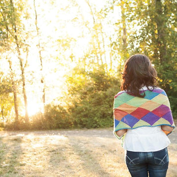 Entrelac Shawl with Leaf Option
