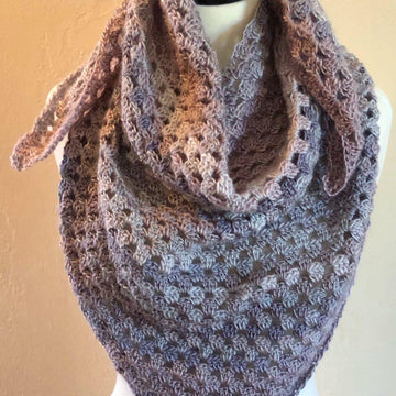 Crochet Spiked Triangle Shawl