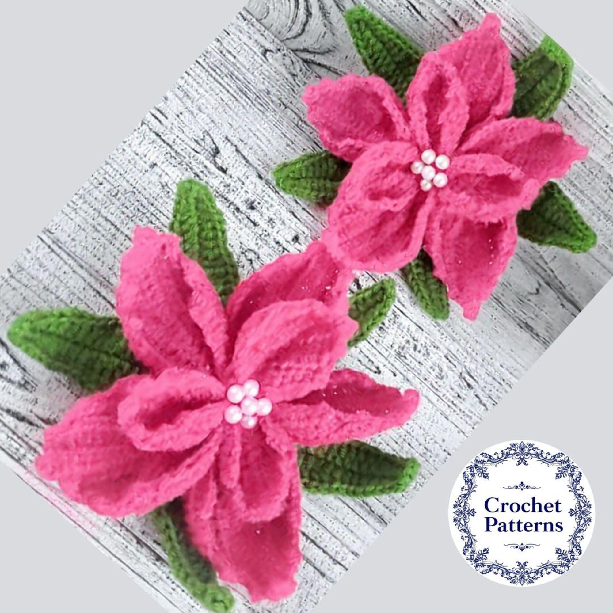 Crochet Poinsettia Pattern: Christmas Flower Ornament (PDF Pattern)