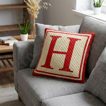 Pet H Name Pillow Cover CROCHET PATTERN