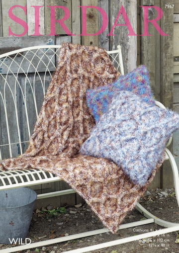 Cushions and Throw in Sirdar Wild - 7967 - Downloadable PDF