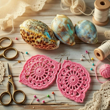 Crochet Leaf Earrings Pattern PDF + Video Tutorial for Beginners
