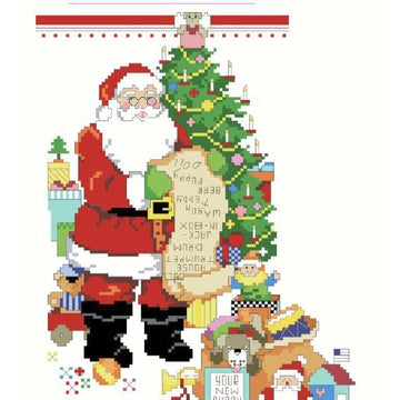 He's Making a List Stocking - PDF