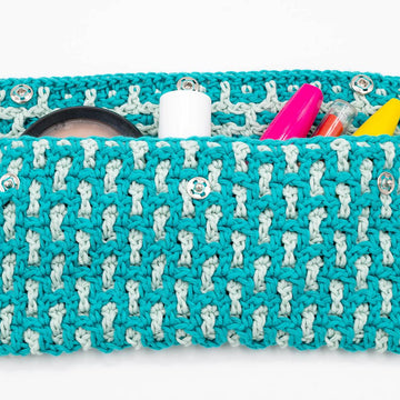 Interlocking Crochet Makeup Bag
