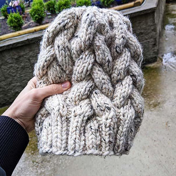 Super Bulky Oatmeal Cable Hat