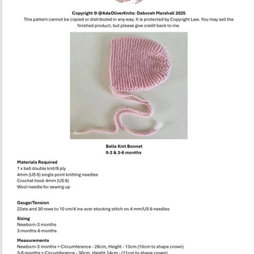 Belle Knit Bonnet