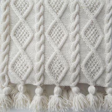 Aran Cable Scarf and Throw