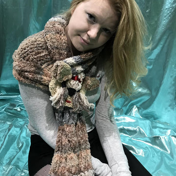 Shih Tzu-Yorkie Dog Cowl Scarf