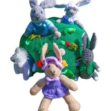 Rabbit Burrow with fox and rucksack