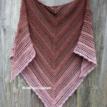 Cocoa Latte Triangle Shawl