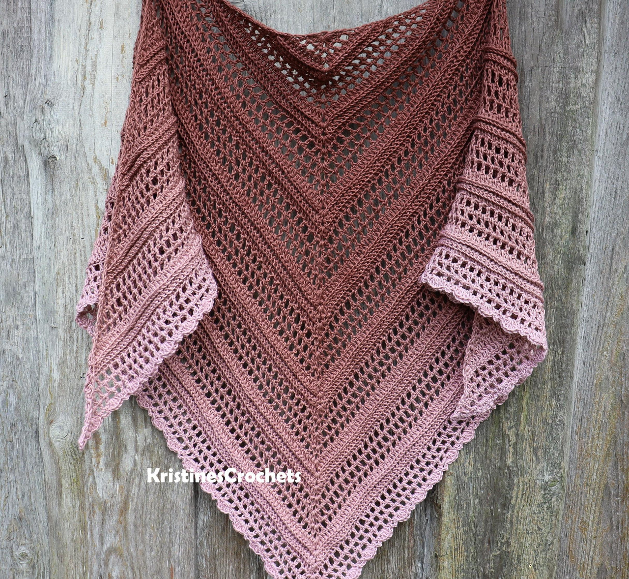 Cocoa Latte Triangle Shawl