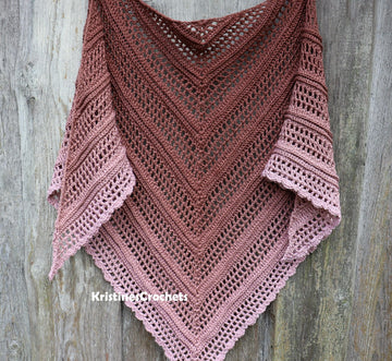 Cocoa Latte Triangle Shawl