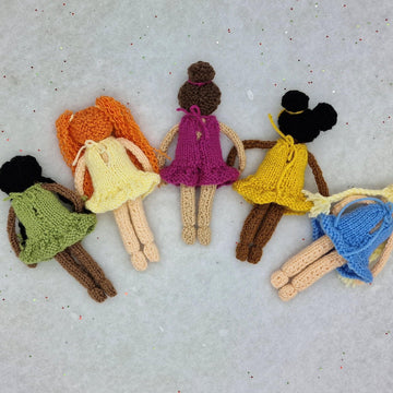 Pocket Dolls Knitting Pattern - Dress Up Dolly