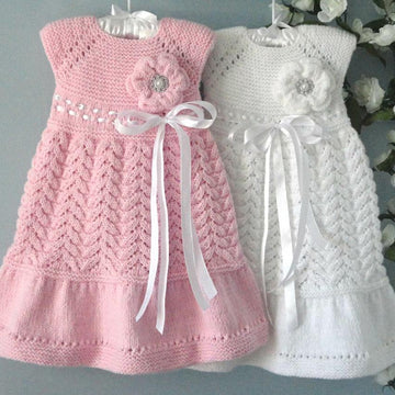 Knitting Baby Dress Knitted Diaper Cover Knitted Flower