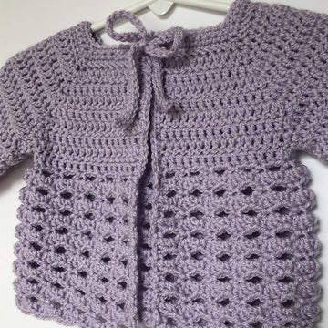 Black Raspberry Baby Sweater