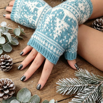 Snowfall Fairisle Nordic Mitts