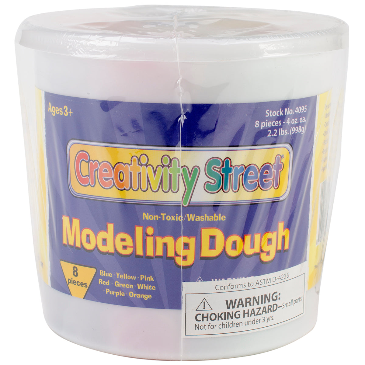 Pacon Modeling Dough 4oz 8/Pkg - Assorted Colors