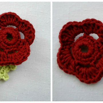 Crochet Autumn Brooch