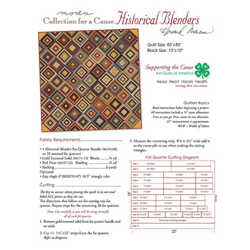 Moda Fabrics Historical Blenders Quilt - Downloadable PDF