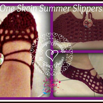 One Skein Summer Slippers