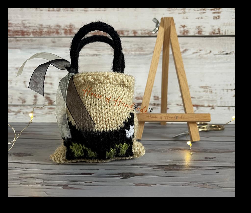Peeping Cat Tote Bag Chocolate Orange Cover Knitting Pattern