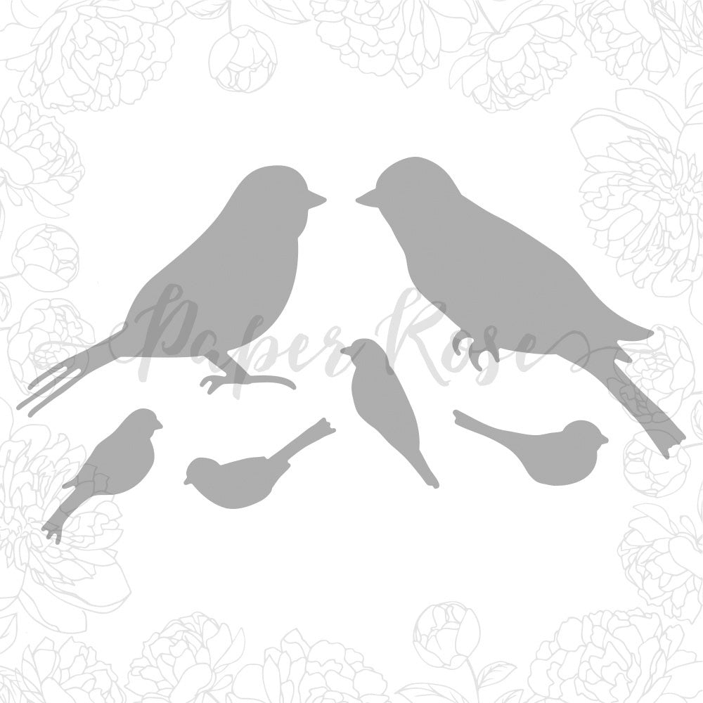 Paper Rose Dies - Lots Of Birds .5" To 3.2"