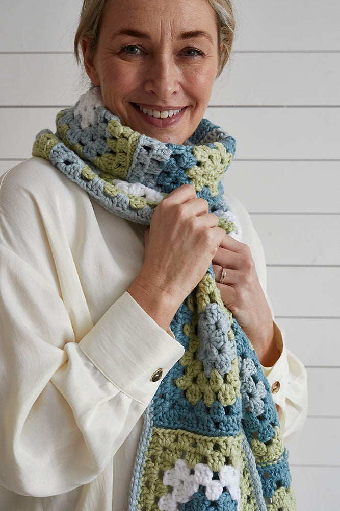 Festival Crochet Scarf - Free Crochet Pattern For Women in Debbie Bliss Dulcie by Debbie Bliss
