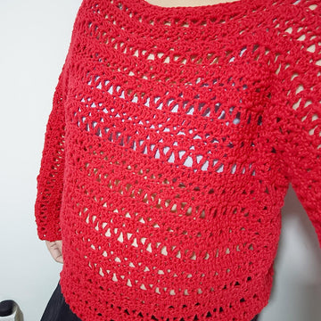 Beginner Crochet Top Pattern Simple Crochet Mesh Shirt Pattern Easy Summer Crochet Sweater PDF Lightweight Crochet Top DIY Crochet Shirt