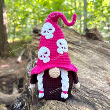Witch with skulls on Halloween