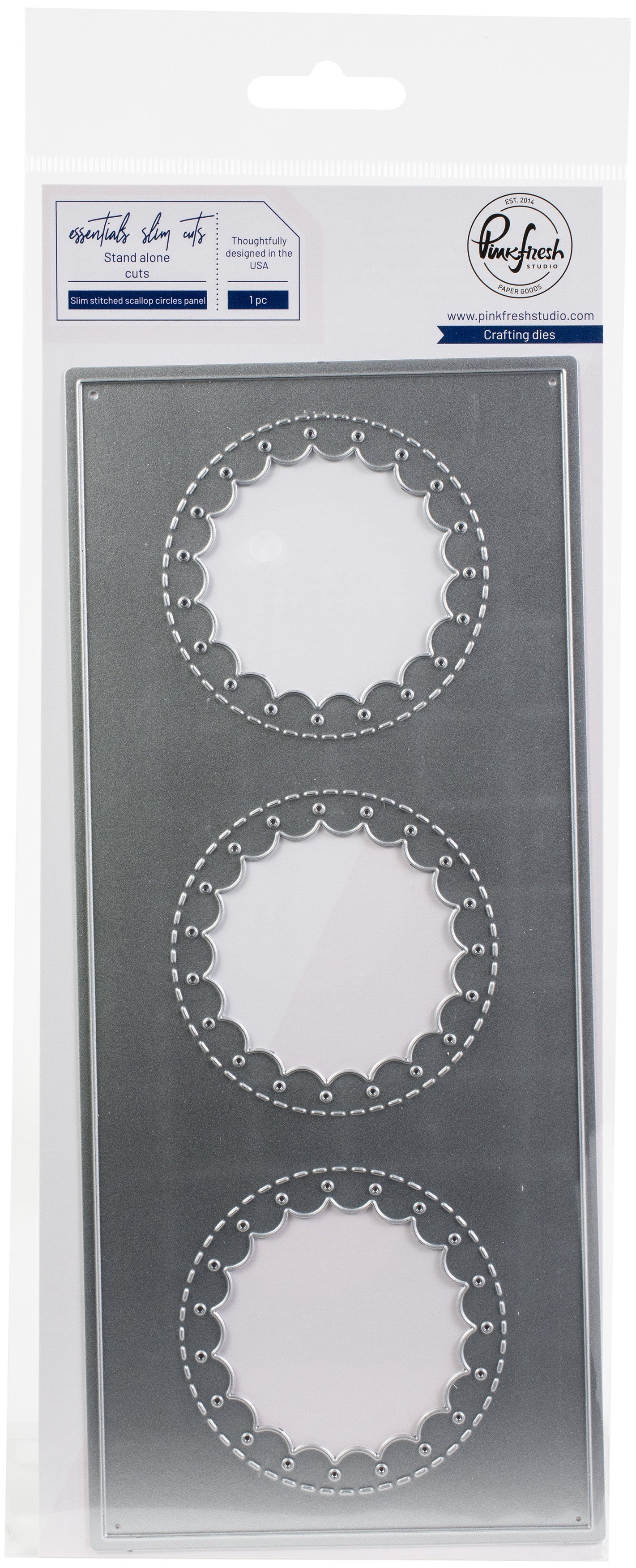 Pinkfresh Studio Essentials Die Set - Slim Stitched Scallop Circle
