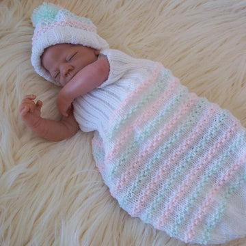 Pattern #47 Baby Cocoon & Hat Set