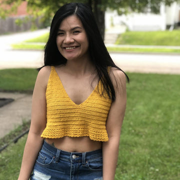 V- cut halter top