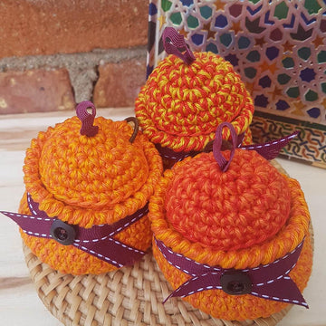 Pumpkin Lidded Pots
