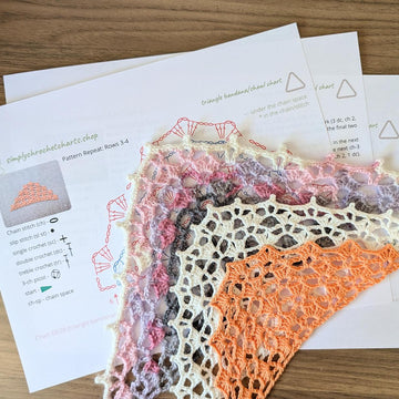 Crochet Bandana/Shawl Pattern/Chart #69