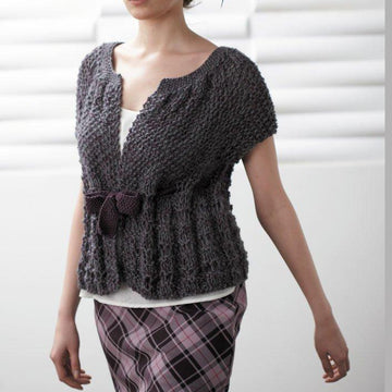 Twisted drop stitch cardigan
