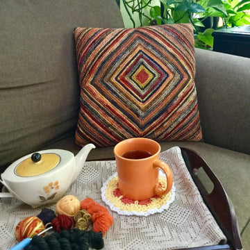 Scrappy Knit Pillow