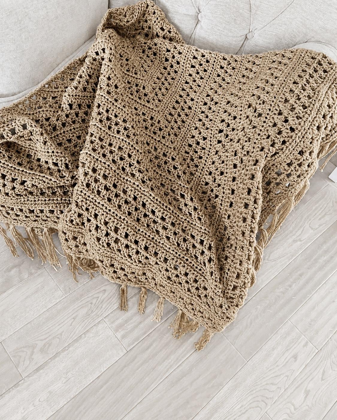 Sable Sands Oversized Crochet Shawl Pattern