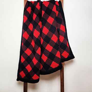 C2C Crochet Buffalo Plaid Blanket