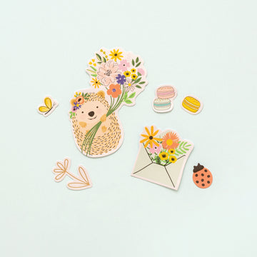 American Crafts Jen Hadfield Hey, Hello Cardstock Stickers 6"X12" 78/Pkg - Icons W/Gold Foil Accents