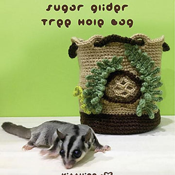 Sugar Glider Tree Hole Pouch Bag by Kittying Crochet Pattern